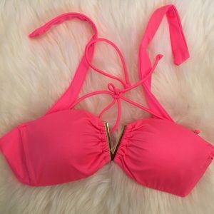 Victoria’s Secret bandeau swim top pink